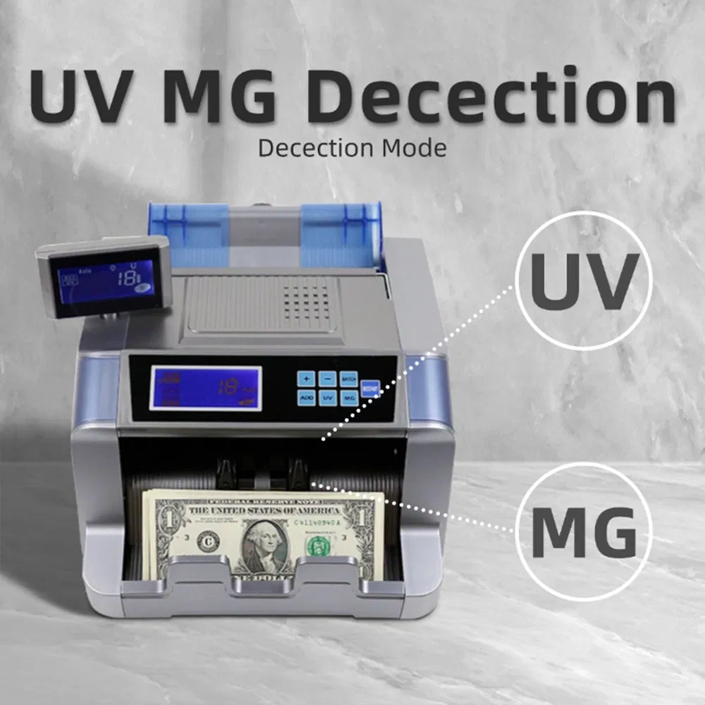 LD-7280 Double Screen  Money Counter With UV MG Detection and Bill Sorting Function for Bank Use