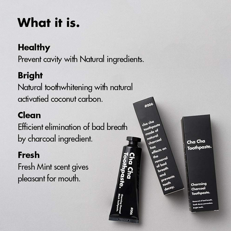 All-Natural Organic Charcoal Teeth Whitening and Strengthening Toothpaste