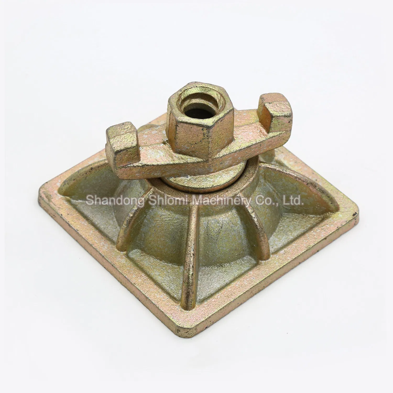 Galvanized Formwork Swivel Wing Nut With120*120 Anchor Plate for 15/17mm Tie Rod