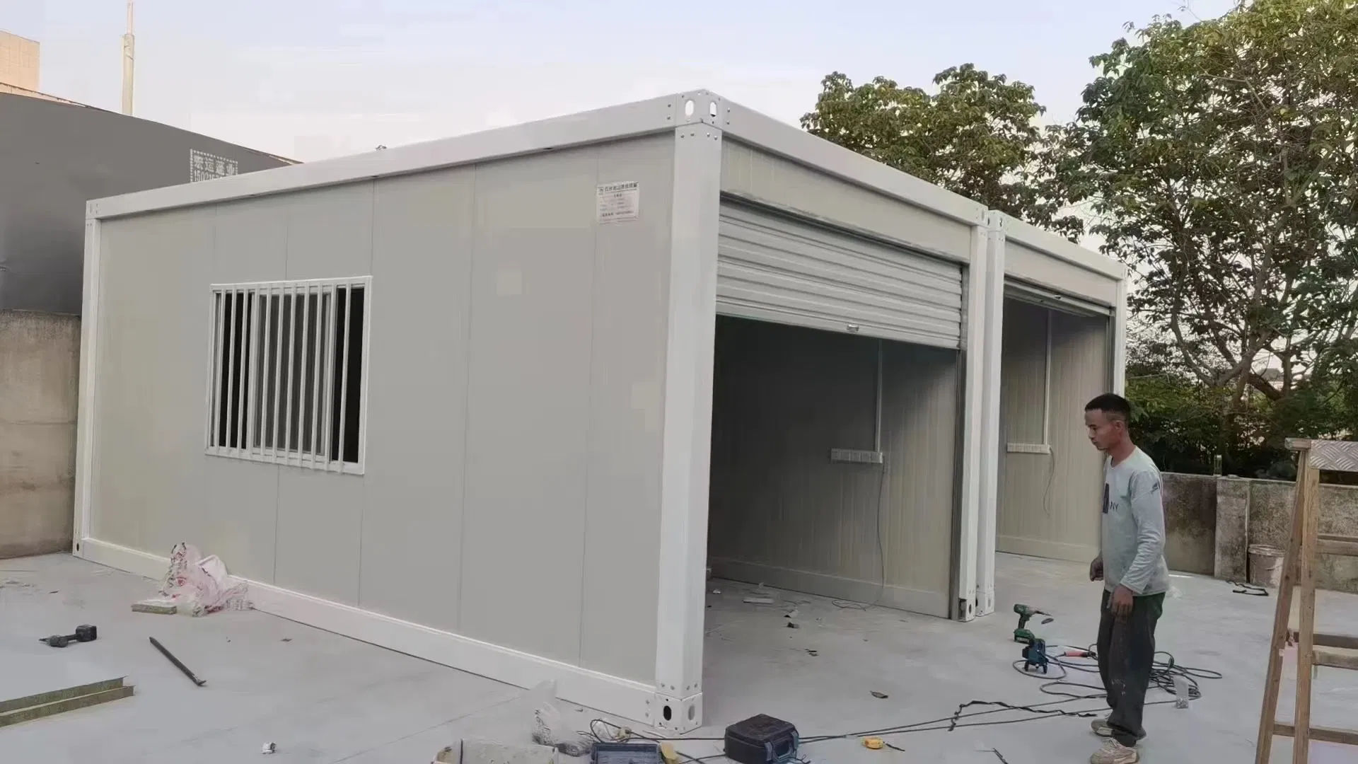 China Prefab Prefabricated Detachable 20FT 40FT Modular Portable Mobile Home House Cabin Container Storage Warehouse Car Garage for Sale