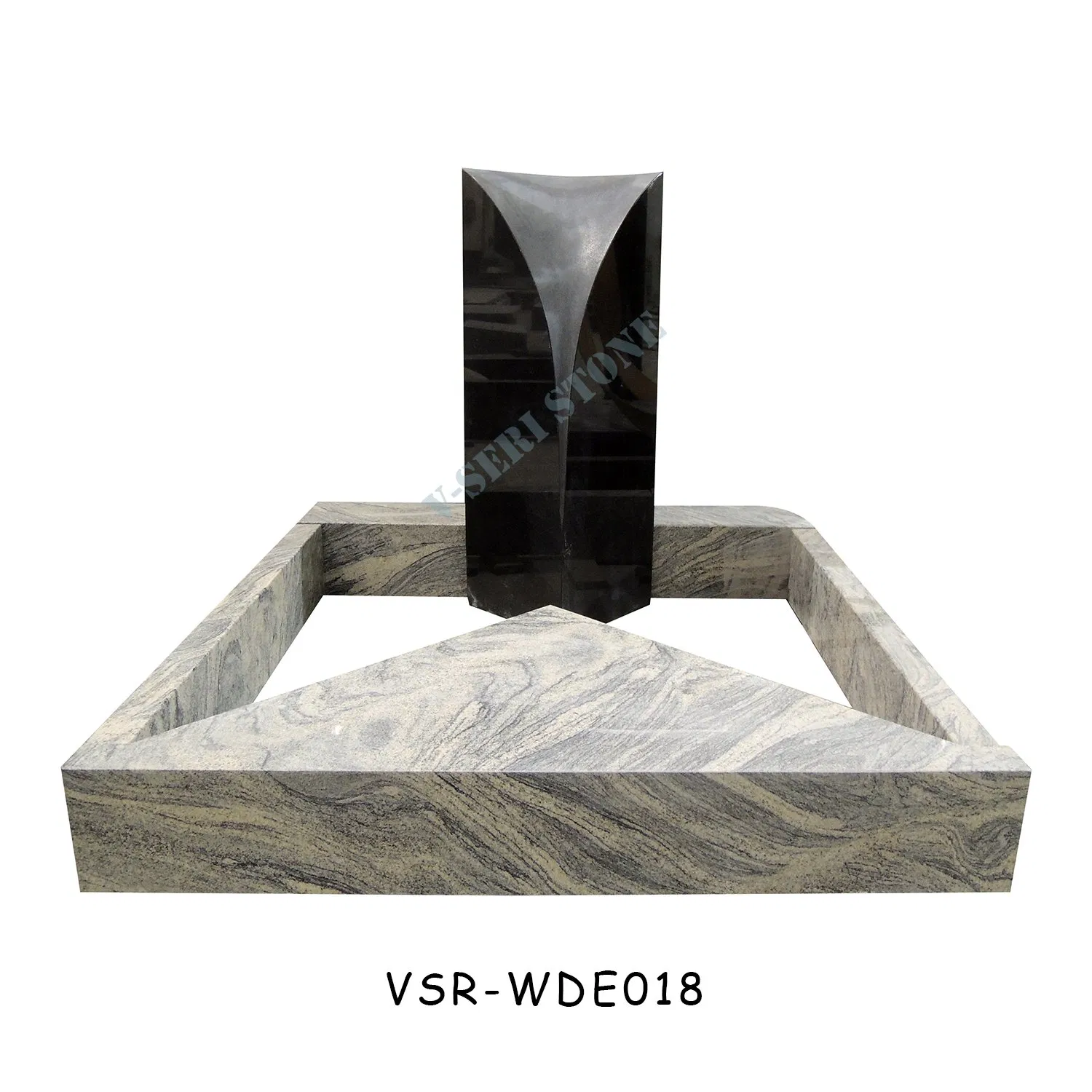 Refined Custom European Tombstone Purple Granite Cross Headstone