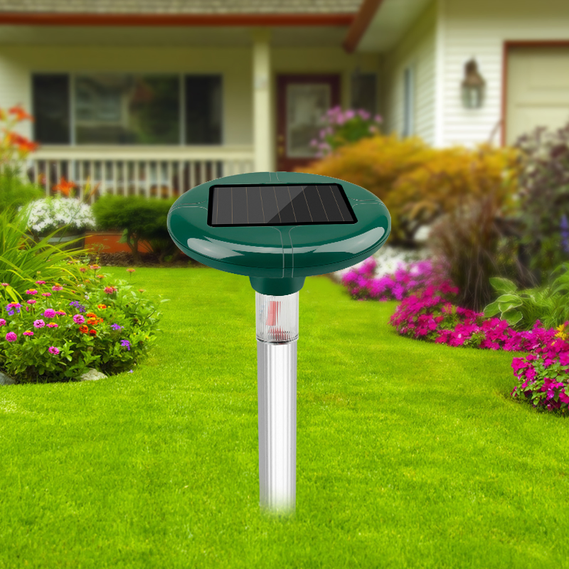 Ultrasonic Rodent Pest Control Solar Mole Repeller with Customized Colorful Garden Light