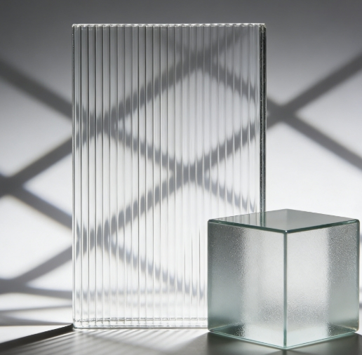 Fluted Glass for Home Renovation Sliding Door, No Drilling Required