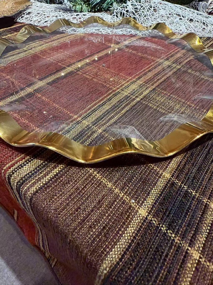 Catering Standard Eco-Friendly Plastic Charger Plate Used in Wedding/Party/Household/Resturant