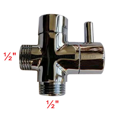 Brass Diverter Valve Shower Diverter 3 Ways for Bath Shower Faucet
