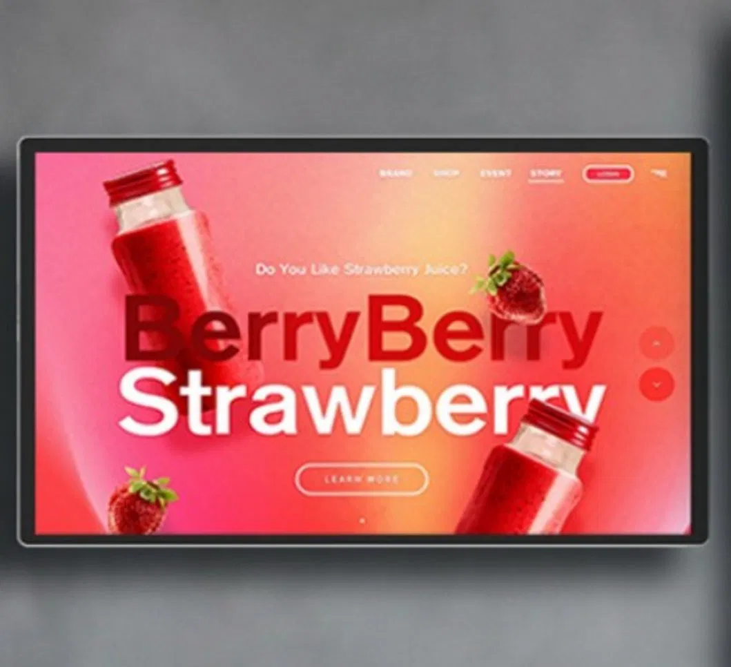 OEM 55 Inch Infrared Touch Screen LCD Display Monitor Wall Mounted