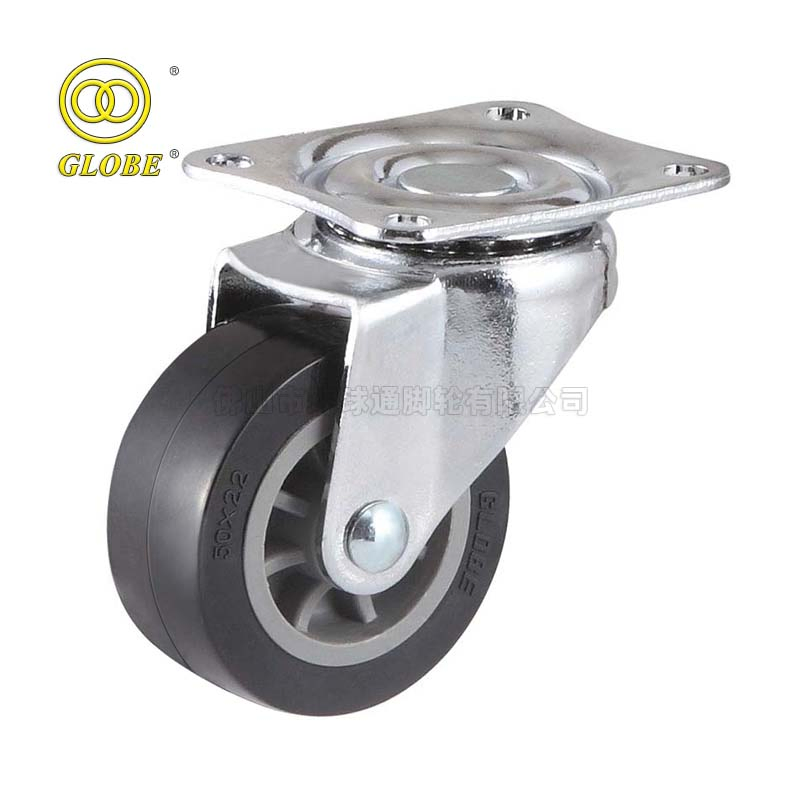 Light Duty Small Capacity 65mm Light Duty Threaded Stem PP Caster Wheel