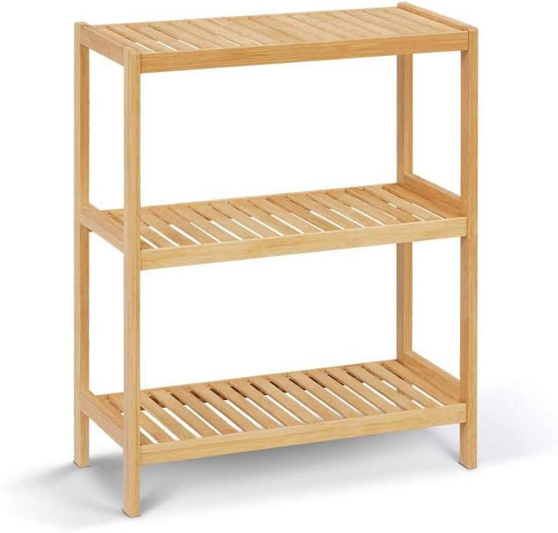 Bathroom Shelf Bamboo Shelf Living Room Shelf Bamboo Multi-Layer Storage Shelf