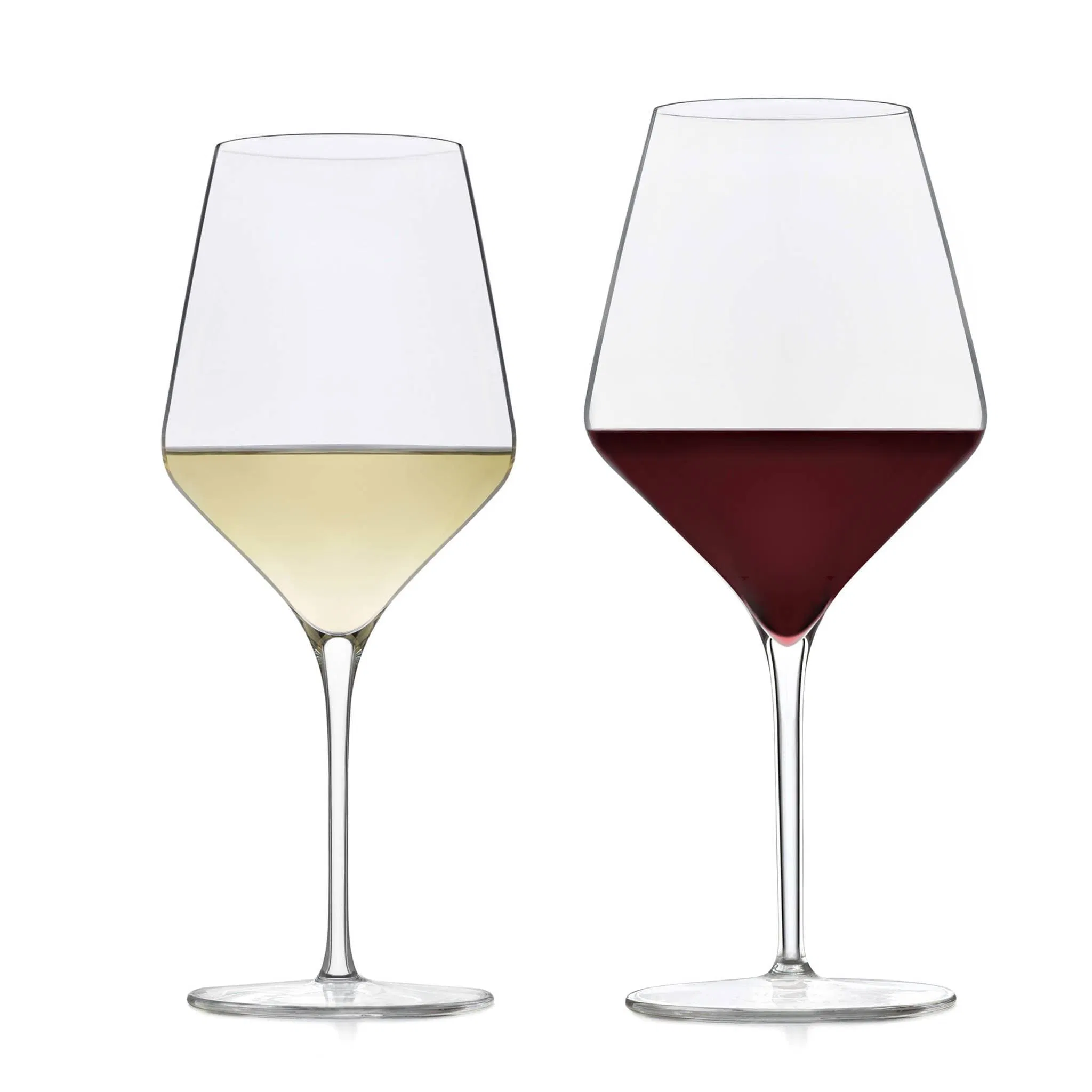 16 Oz Cup Bar Restaurnat Drinking Glasses Angular Bowl White Wine Glass