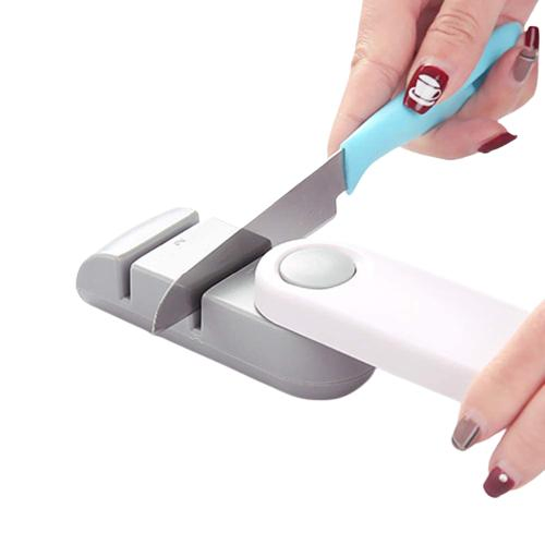 Knife Sharpener, Premium Quality Knife Sharpener Easy Manual Sharpening Dull Steel Paring Chefs Pocket Folding Knives, Rotatable Handle Kitchen Outdoor Wbb12170