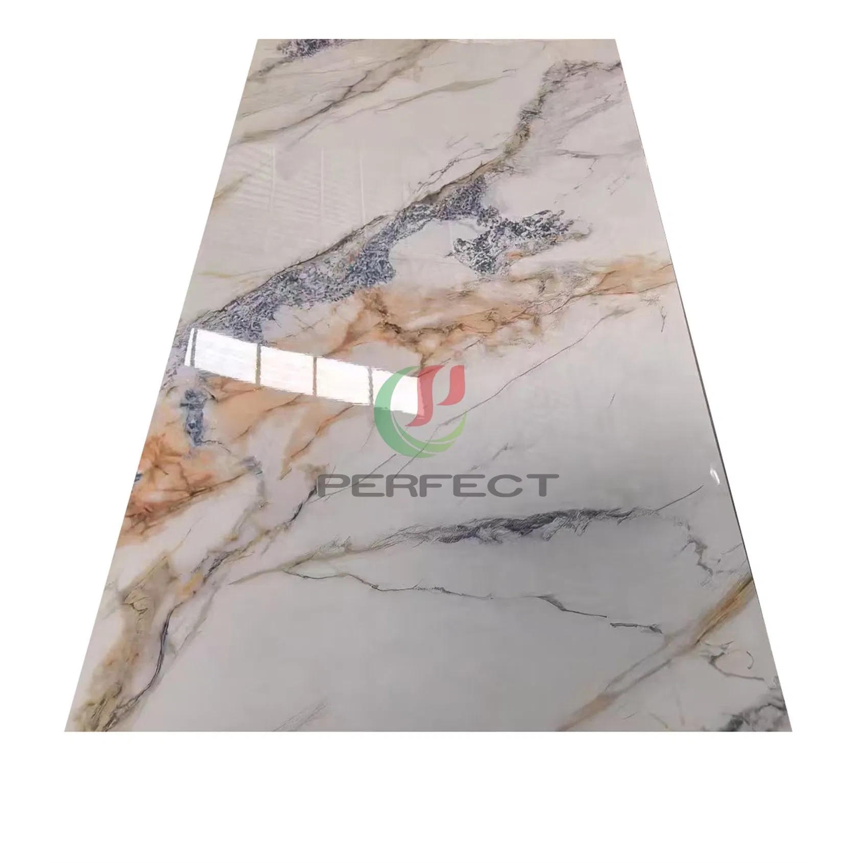 China High Quality Decorative PVC Marble Sheet Fire-Retardant Moisture-Proof Easy Clean Wall Board for Home Hotel Office Interior Decoration