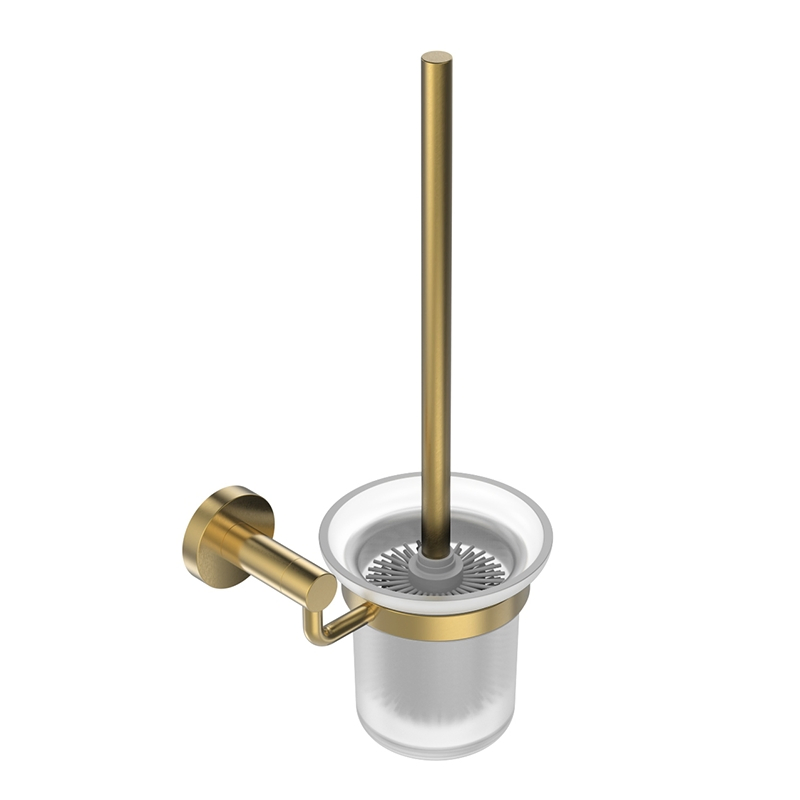 Современный держатель для ершика PVD золото со стаканом