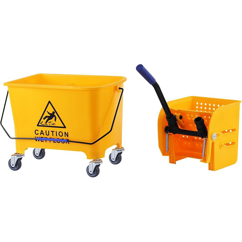 Plastic Wringer Mop Bucket High Quality for Commercial Cleaning