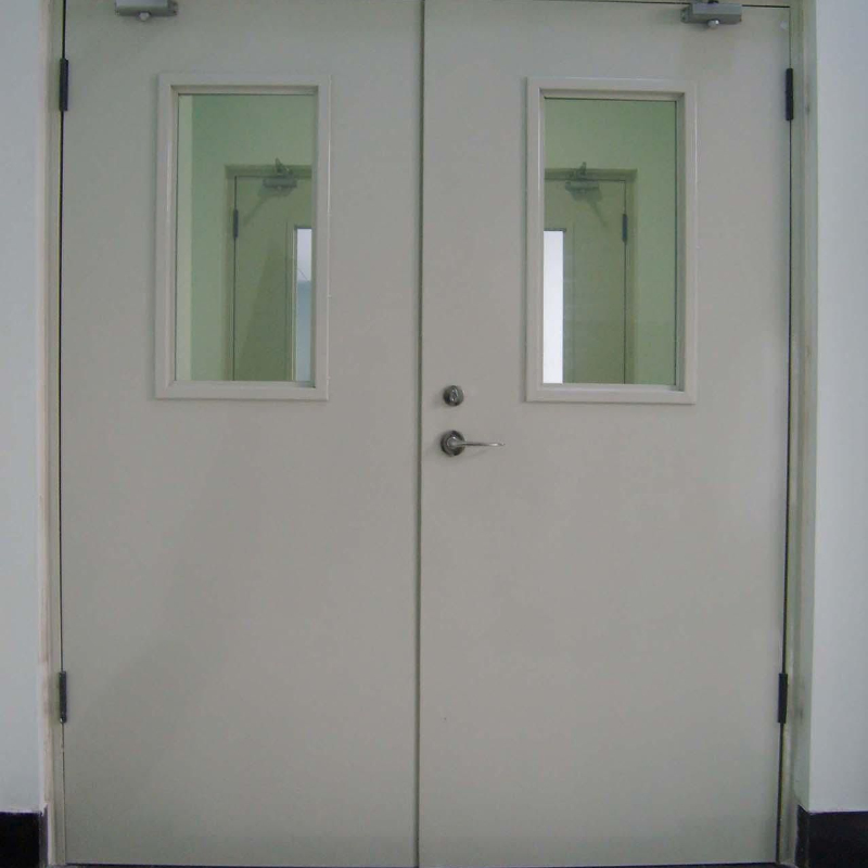 Secure Steel Hotel Gate Fire Resistant Corridor Partition Steel Door with Self Closing