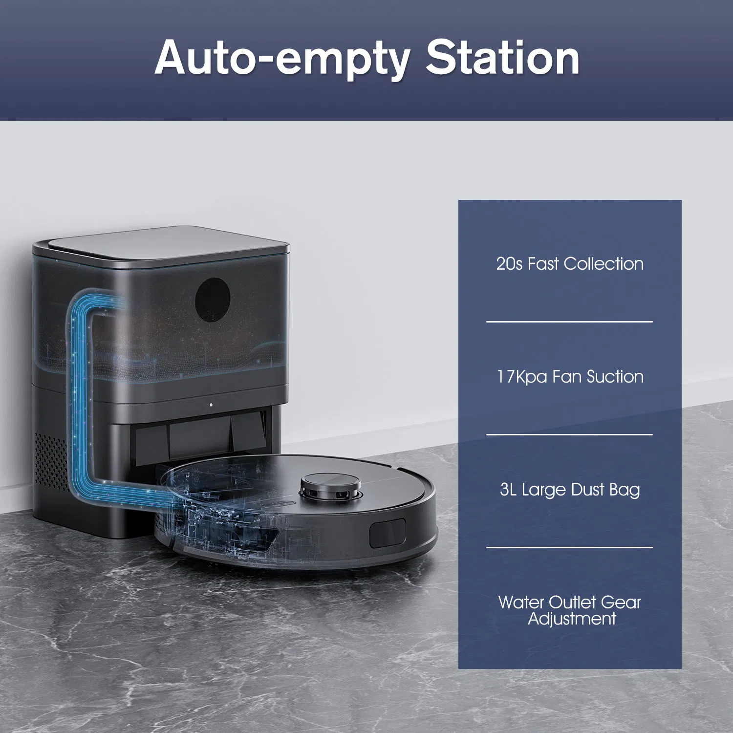 Multifunctional Aspirateur Mopping Smart Wet Dry Vacuum Cleaner and Mop with Self-Emptying Dustbin Robot Vacuum Cleaner for Home