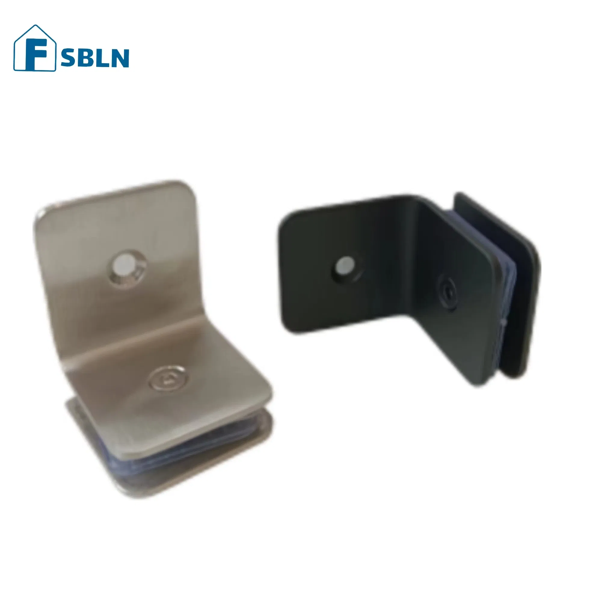 Stylish Right Angle Glass Shelf Clamp for Bathrooms