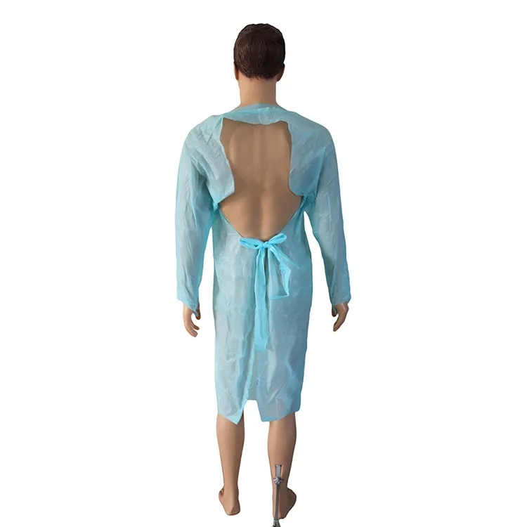 Disposable Aprons with Sleeves CPE Isolation Gown Disposable Plastic Apron