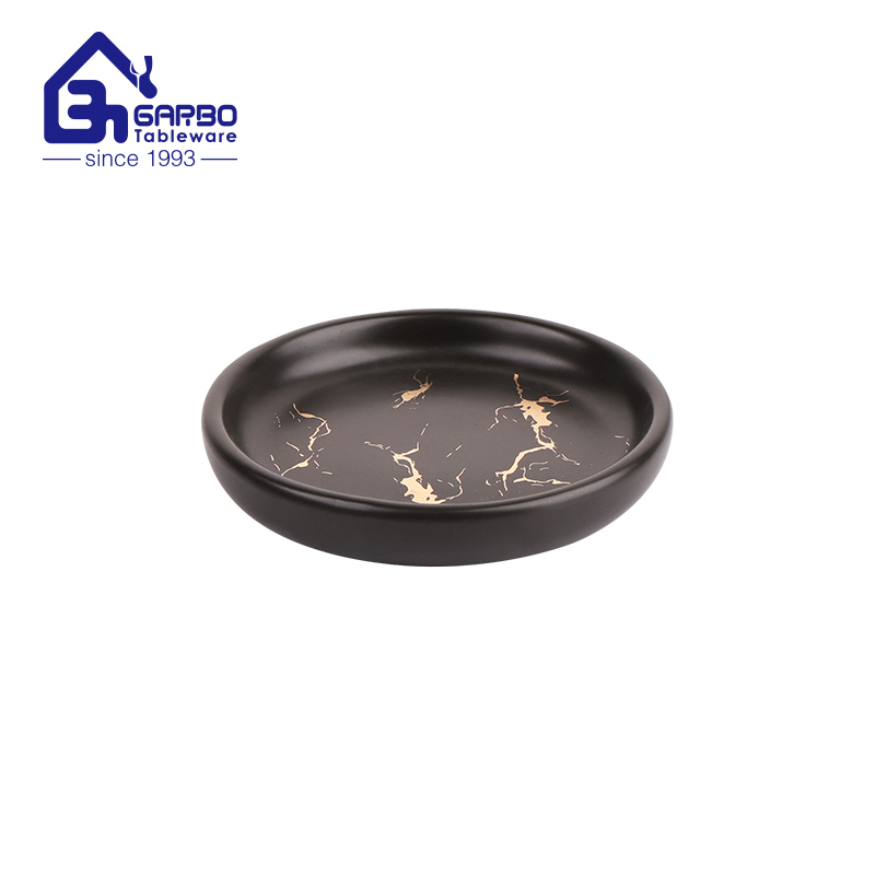 Wholesale Ceramic Oval Shape Marbling Design 4.5inch Soap Dish for Daily Use