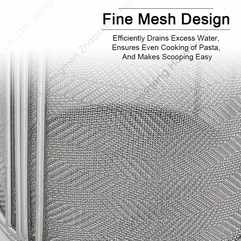 Noodle Spaghetti Strainer Cooking Boiling Basket 304 Stainless Steel Fine Mesh Pasta Basket