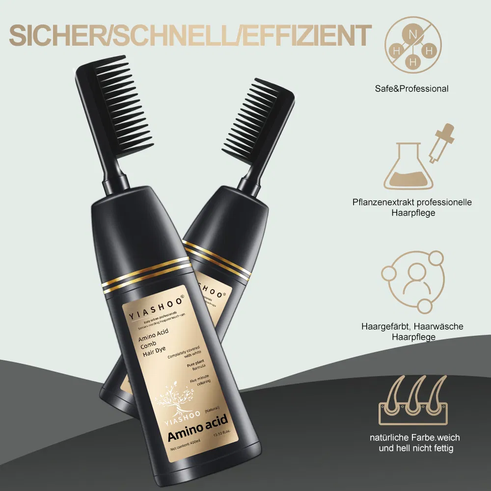 400ml Custom Hair Dye Shampoo for Vibrant Hair Comb Colors