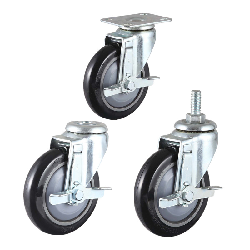 Coffee Table Wheel Casters Heavy Rotating Wheels Castors 3" 4" 5" Black