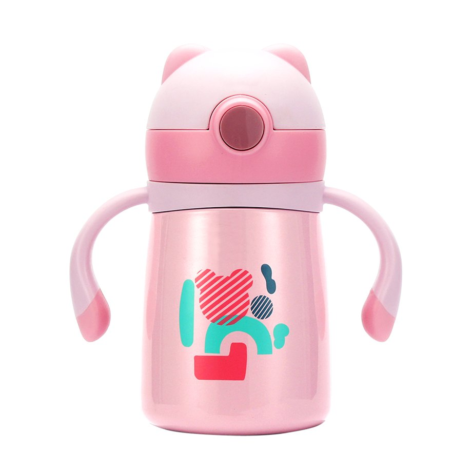 Wholesale 2 in 1 Stainless Steel 316 Childrenc Cute Kids Baby Water Bottle with Handle