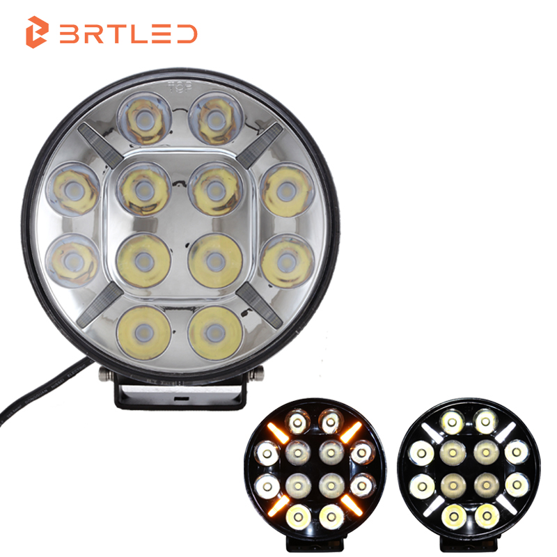 Круглый внедорожный прожектор 7 дюймов, 60Вт, янтарный