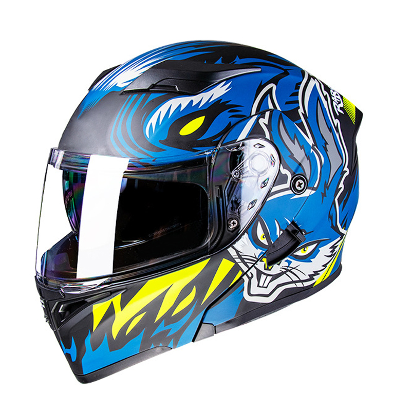 DOT Approved Modular Flip-Up Helmet with Dual Visor