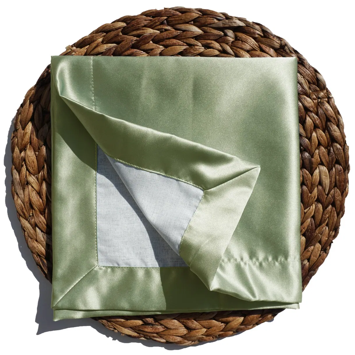 Sage Pure Satin for Napkin Cloths and Table Cloth for Luxe Events