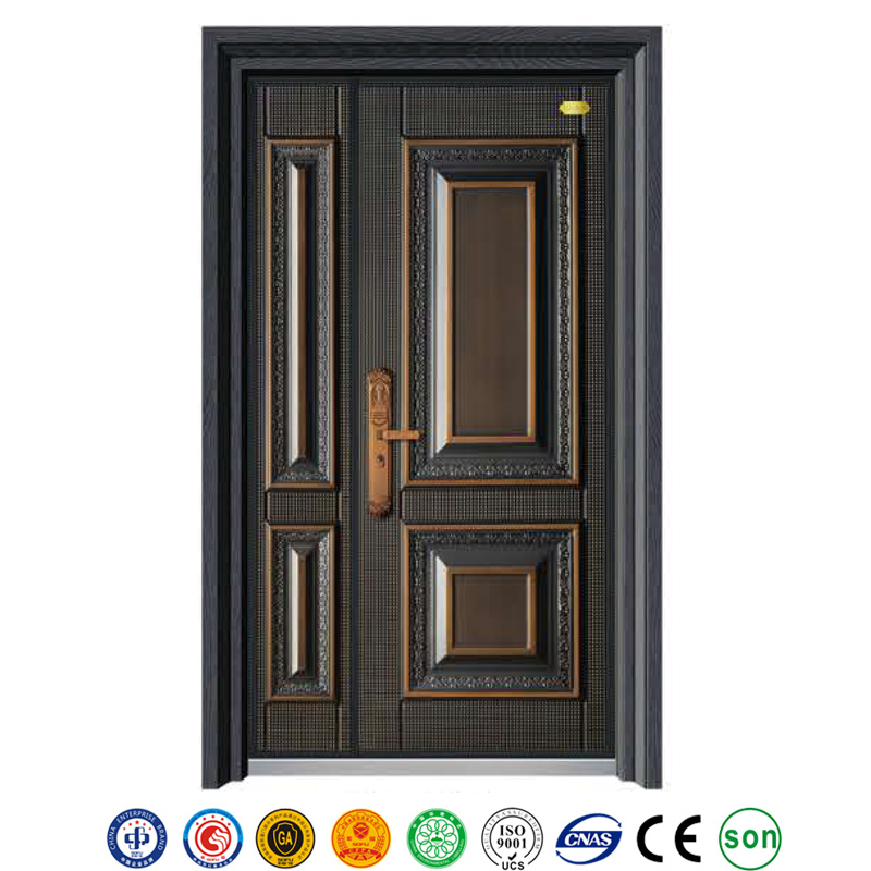 Anti-Theft Security Stainless Steel Metal Front Exterior Entrance Metal Main Safety Doors