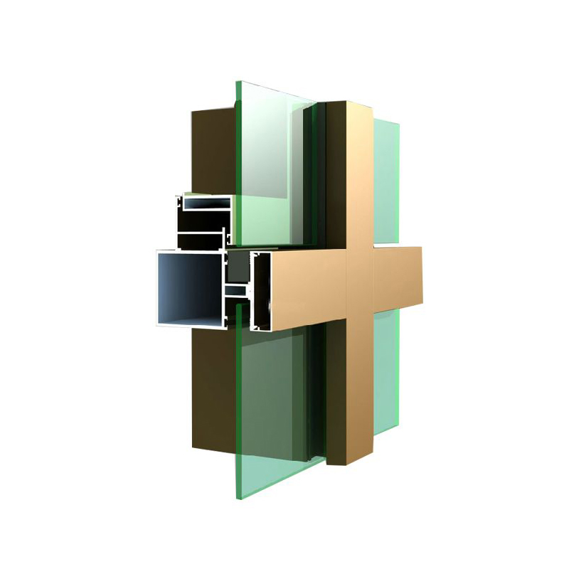 Customizable Glass Curtain Wall Profile with Tempered Glass Features