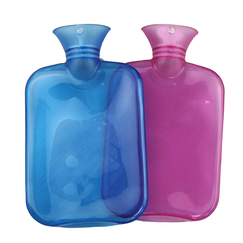 2024 New Arrival Hot Water Bottle Winter Warm 1L Rubber PVC Hot Water Bag with Plush Waist Belt Cover