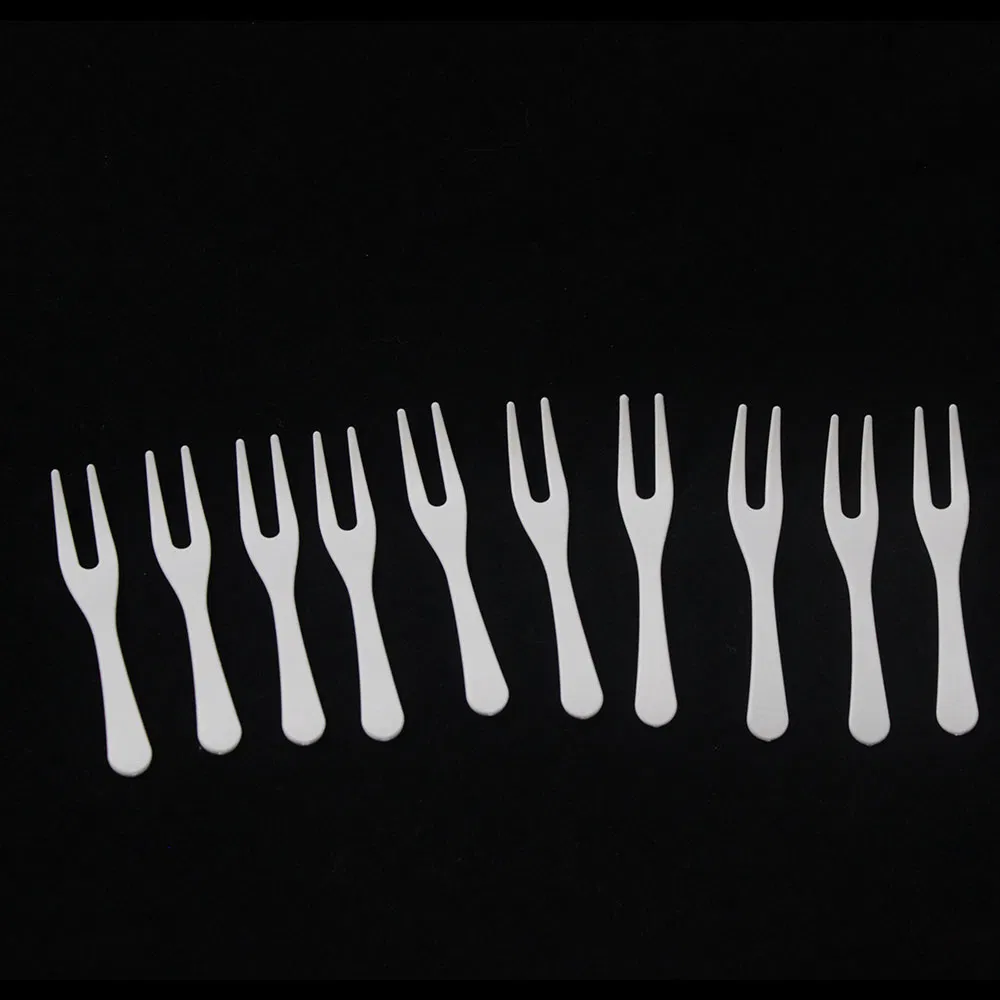 Eco-Friendly Disposable Bio-Based Cutlery Corn Starch 3.7 Inch Fruit Fork