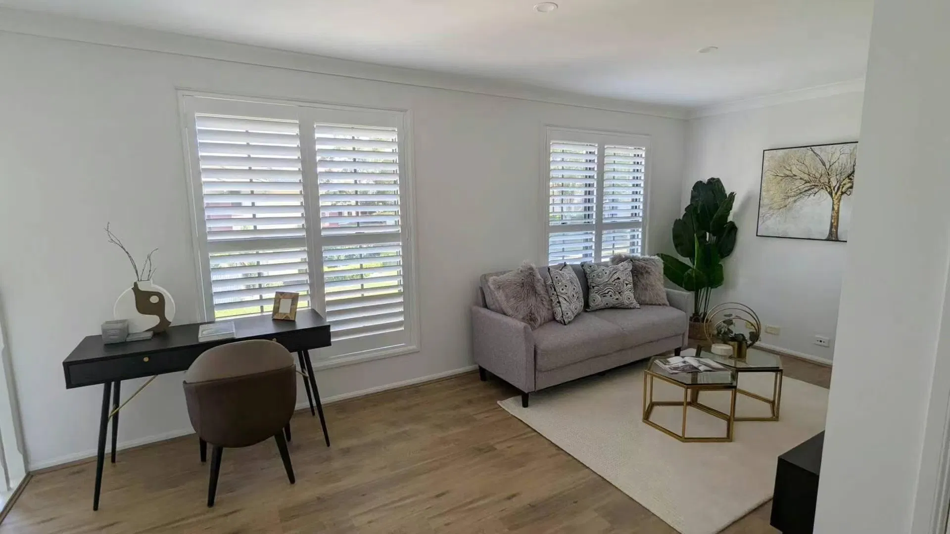 Custom Wooden Window Plantation Shutters