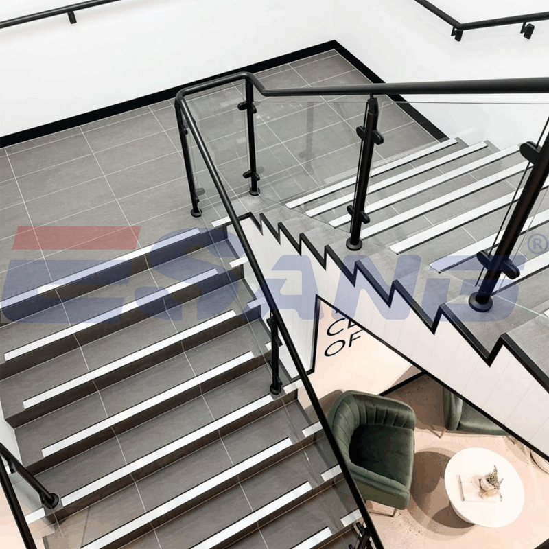 Esang Customized Simple Design Stainless Steel Pipe Balustrade Handrails Stair Railing for School