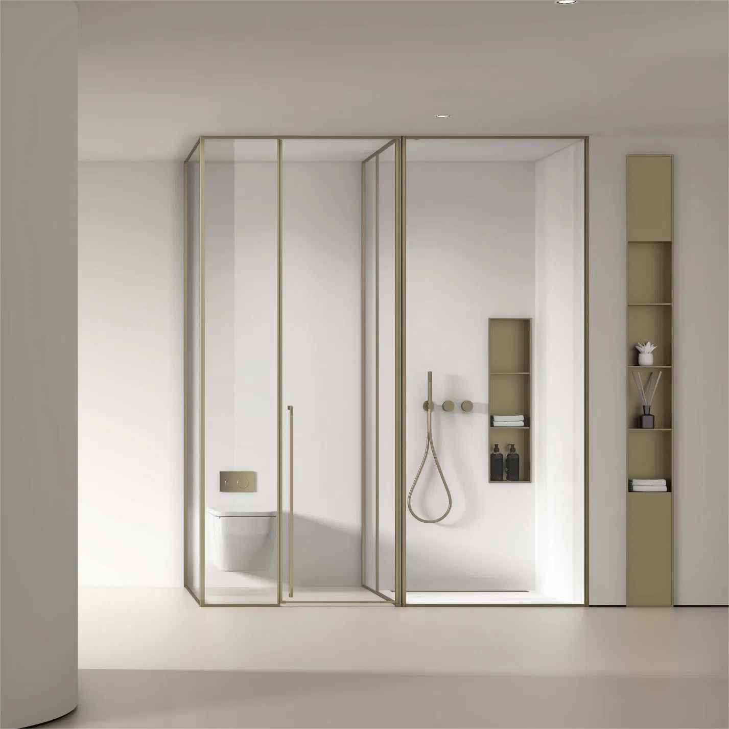 Modern Sliding Shower Door with Stylish Enclosure and Faucet
