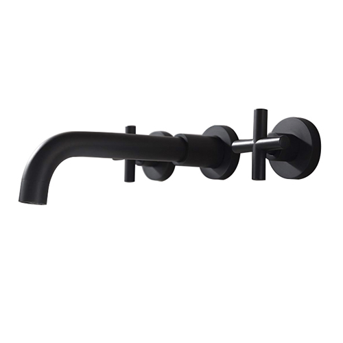 Factory Price OEM Customized Double Cross Handle Matt Black Bathroom Faucet for Waterfall Wash Basin /Sink//Shower/Kitchen/Bathroom Accessories by Innada