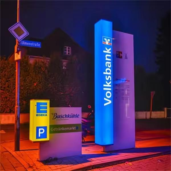 Stainless Steel Guide Sign Spirit Fortress Square Standing Sign Park Custom Stand Sign