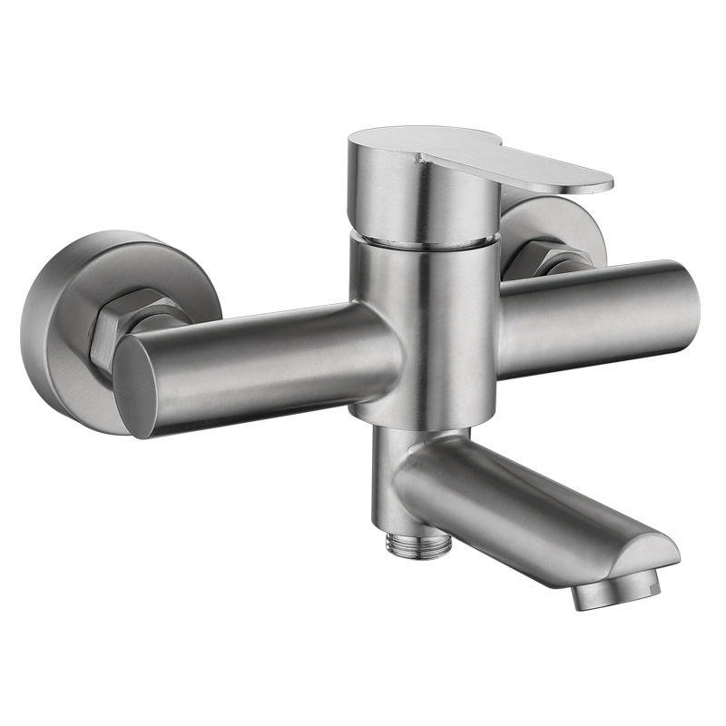 304 Stainless Steel Bathroom Shower Bathtub Mixer Faucet Tap Valve
