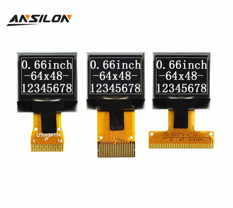 OLED-дисплей 0.66 дюйма 64x48, монохромный, SSD1306
