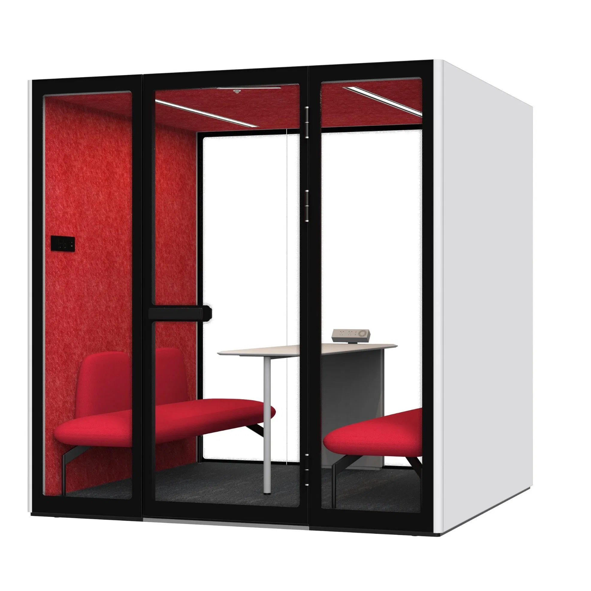 Eco-Friendly Movable Soundproof Phone Booth for 4 People