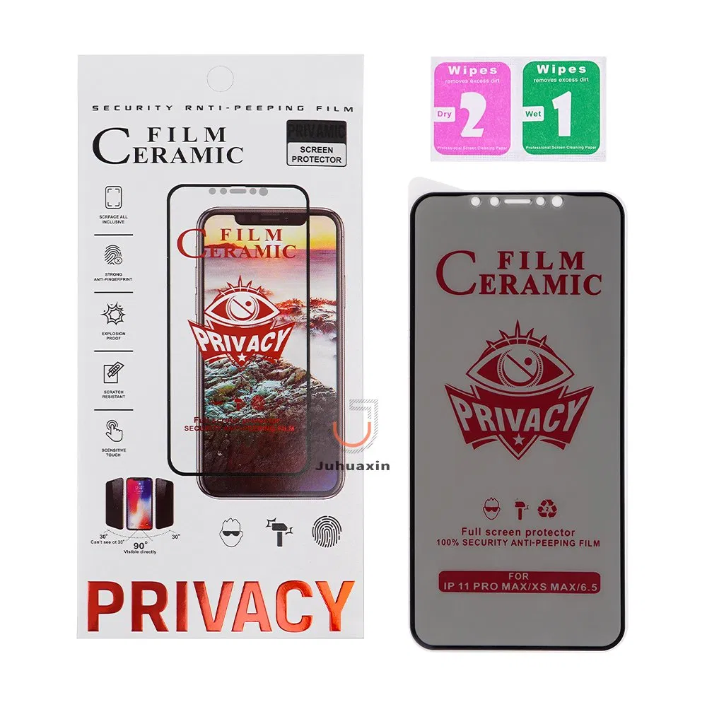 Juhuaxin Mica HD Soft Matte 9d 21d 100d TPU Ceramic Film Mobile-Phone-Accessories Anti Spy Tempered Glass Mobile Phone Screen Protector for iPhone Infinix Redmi