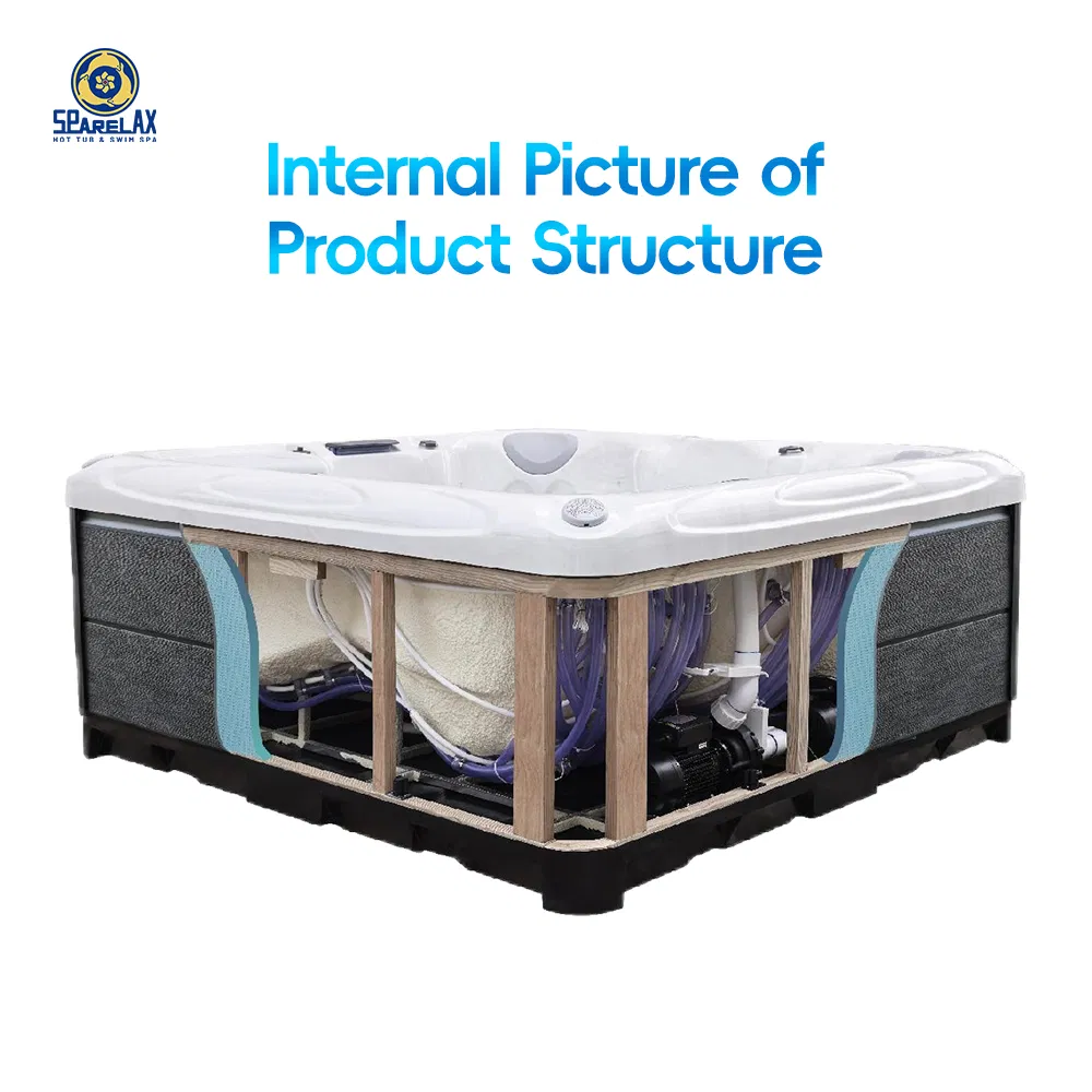 Акриловая SPA-ванна для 9 человек с массажем