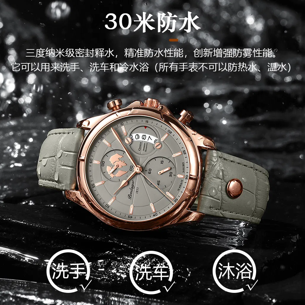 Top Brand Poedagar P989 Business Casual Fashion Men's Waterproof Quartz Watch