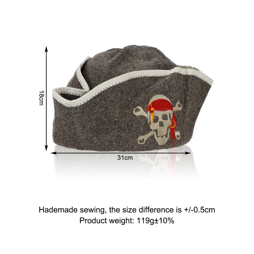 Manufacturer Custom 100% Wool Felt Sauna Hat with 2mm Felt Thickness