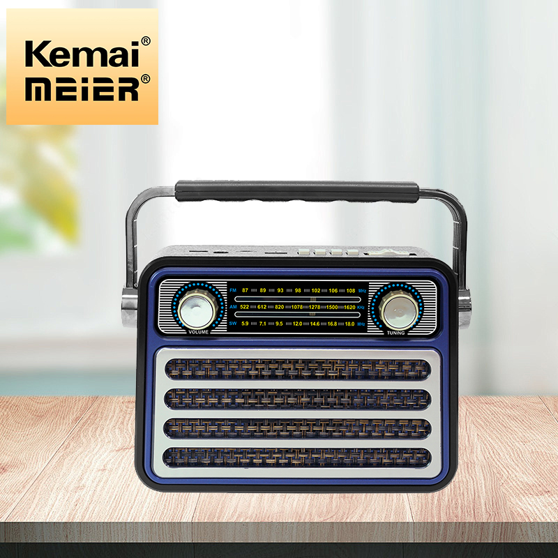 Retro Wireless Bt Multi -Band Radio Multifunction Outdoor Speaker Classic Wooden Radios