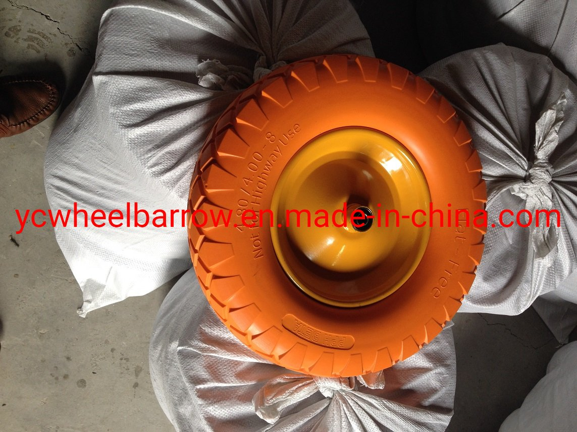 Top Quality 400-8 PU Foam Wheelbarrow Trolley Wheel to Poland Market