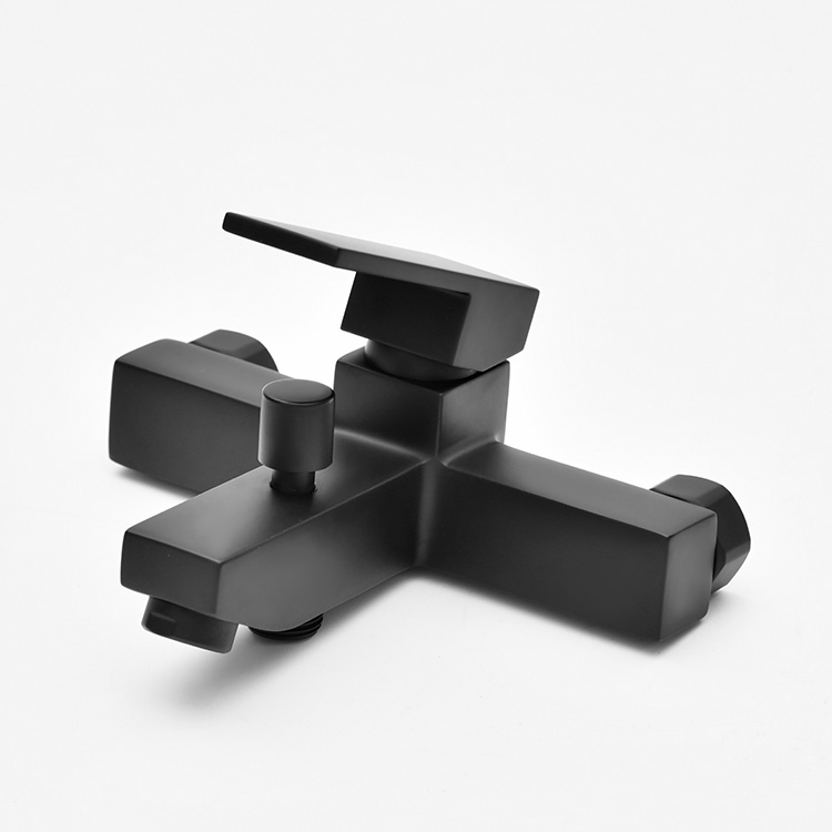 Sanipro Wall Mounted Single Handle Hot and Cold Water Mixer Bath Tap Brass Body Shower Faucet with Zinc Alloy Handle