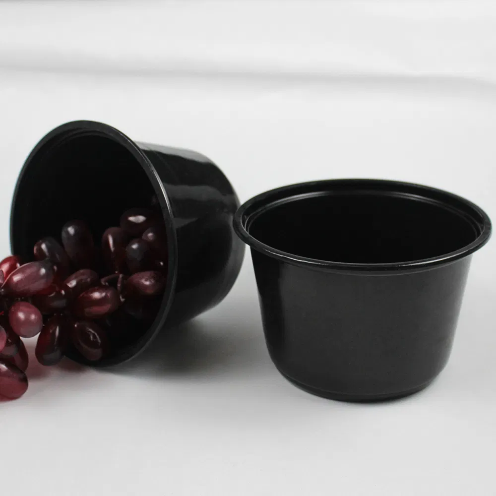 Disposable Plastic Tableware 148mm Diameter PP Plastic Bowl Black Custom Color for Takeaway