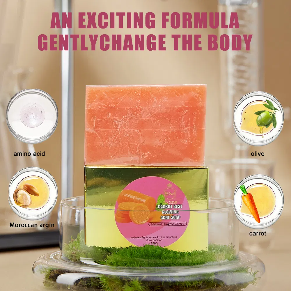 OEM Customized Wholesale Soap Moisturizing Whitening Brightening Suitable All Skin Types Carotene Handmade Soap